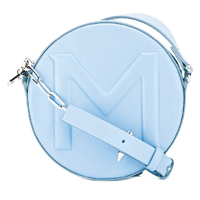 MUGLER粉藍色側孭圓形手袋 $4,107（B）