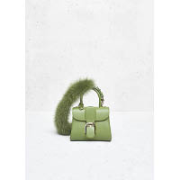 Brillant Mini綠色手袋 $34,400、綠色皮草肩帶 $19,100