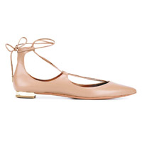 AQUAZZURA杏色尖頭平底Ballerina Shoes $2,867