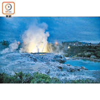 可噴發高達30米的熱噴泉是Te Puia的一大看點。