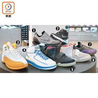 1 Nike HyperAdapt 1.0（白色）$15,499、2 Nike HyperAdapt 1.0（黑色）$17,999<br>3 Air Jordan 12 Melo PE $40,000、4 Air Jordan 2 Melo $2,999、5 Nike Air Yeezy 2（黑色）$38,000、6 Nike Air Yeezy 2（白色）$30,000、7 Air Jordan 12 Low Mike Bibby PE $8,000 、All from （A）