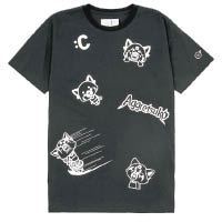 Aggretsuko黑色女裝圖案Tee $359