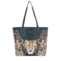 黑色老虎繡花Tote Bag $630