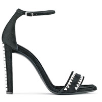 Giuseppe Zanotti Ellis黑色麖皮水晶高踭涼鞋 $8,950（A）