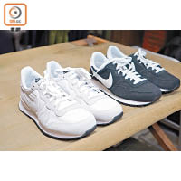 Nike白色Internationalist $1,280（左）、Nike黑色Air Pegasus 83 LTR $1,280（右）