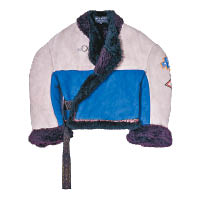 ETRO藍×白色羊皮外套 $37,200（A）