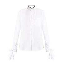 BLOUSE白色蝴蝶結束袖恤衫 $3,001（A）
