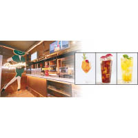 Roomsbar備有多款「Cocktails on Tap」創意雞尾酒，如Aperol Spritz、Sarsaparilla Diet、Whisky High Ball（左至右）等。