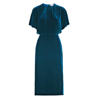 Whistles寶藍色絲絨連身裙 $2,735（B）
