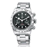 Tudor Heritage Black Bay Chrono<br>靈感源自品牌第一款計時錶，結合潛水錶及賽車計時錶設計，保留了Black Bay著名的雪花指針。未定價（D）