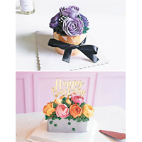 韓式唧花蛋糕感覺浪漫，由於奶油本身較挺身，所以保存期較一般蛋糕多幾天，也很受客人歡迎。