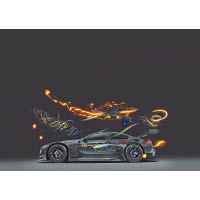 「BMW Art Car #18」的特別之處在於設計非以拉花或噴油來呈現，而是利用光畫及破格的擴增實境（AR）技術表現出來。