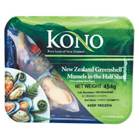 Kono半殼青口 $36.9/盒<br>簡單灼熟來吃，啖啖都吃到陣陣天然海水味及鮮味。