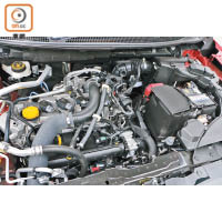 1.2L引擎有Turbo加持，可輸出130hp馬力。