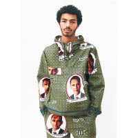 Supreme 2017 S/S也曾推出一款以前美國總統Obama肖像為設計的Anorak Jacket。