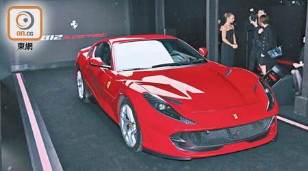 全新Ferrari 812 Superfast抵港，配以傳統的紅色車身非常吸引。<br>售價：$5,318,000