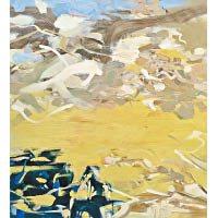 《黃山行IX》是袁佐2012年的創作，表現人與大自然之間的連繫。