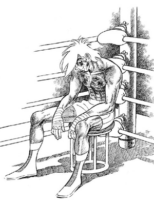 《明日之丈》漫畫最後一頁，矢吹丈戰罷荷西後坐在擂台的一幕，不少漫畫迷仍歷歷在目。