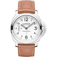 Panerai Luminor Marina Logo 3 Days Acciaio白色錶盤、啡色皮帶腕錶 HK$37,900（限量500枚）