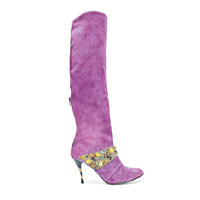 Jean Louis Scherrer Vintage深紫色寶石長靴 $10,293（C）