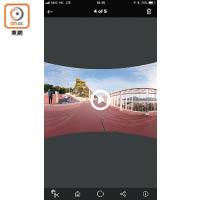 《GoPro》手機App可將全景影像進行後製，利用Overcapture功能剪輯成自選角度的16:9影片。