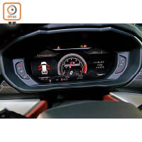 具備3D顯示功能的數碼TFT儀錶板，顯示清晰的行車資訊。