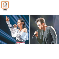 內地歌手袁婭維（左圖）及汪峰擔任發布會嘉賓，為活動掀起高潮。