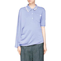 Sirloin紫色不對稱衫袖絲質Polo Shirt $6,480（C）