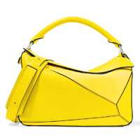 LOEWE Puzzle黃色拼皮手袋  $21,250（A）