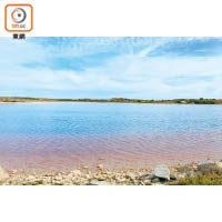 部分鹽湖因為鹽分非常高，加上水中其他物質，令湖水呈粉紅色。