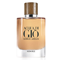 Giorgio Armani ACQUA DI GIO ABSOLU $790/75ml（B）<br>要營造優雅的紳士氣場，一支香水又怎少得？這款香水的前調是青蘋果及柑橘等果香，基調則加入勞丹脂，同時配搭琥珀和廣藿香，氣味細緻豐富及溫暖，就像爸爸一樣，剛強而溫柔。