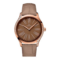 Trésor 18K Sedna Gold錶殼、啡色錶盤配啡色皮革錶帶腕錶 $70,800