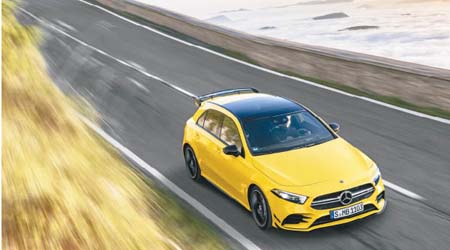 Mercedes-AMG A 35 4MATIC一身鮮黃色車身，非常悅目。