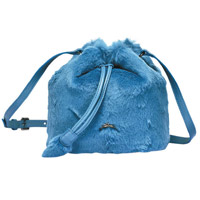 Longchamp Give Me A Hug藍色兔毛手袋 $4,450（A）