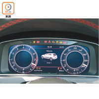 儀錶板為12.3吋電子顯示屏，可提供豐富的行車資訊。