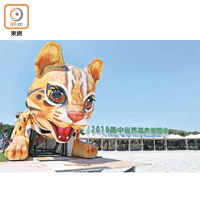 台中花博在規劃場地時因發現有台灣珍貴動物石虎出沒，故以此作吉祥物。
