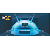 支援DTS Virtual:X技術，能分析輸入音訊來模擬高空音場。