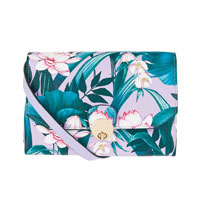 淺紫色花卉圖案手袋 $350