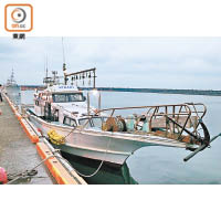 遊漁船光丸一次可接載15人，主要帶遊客去釣魷魚或鯛魚。