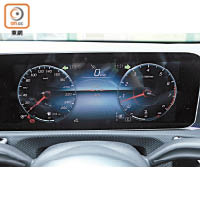 駕駛席前的10.25吋螢幕，可設定不同顯示模式的儀錶板。
