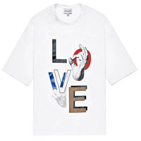 SOLID HOMME白色「LOVE」印花上衣 $2,790（A）