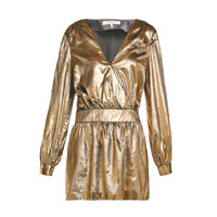 FRAME金色絲絨連身裙 $4,134（C）