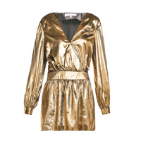 FRAME金色絲絨連身裙 $4,126（C）