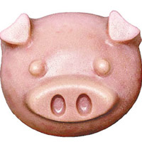 可愛小豬為主題的「金豬獻瑞年糕禮盒」，內有兩款得意豬嘜造型年糕。