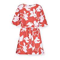 Marimekko紅白色花卉圖案連身裙 $2,595（G）