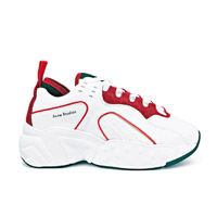 ACNE STUDIOS Manhattan白色拼紅色運動鞋 $3,700（A）