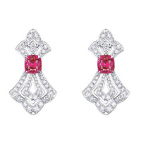 Louis Vuitton Conquêtes - Regalia粉紅尖晶石及鑽石耳環 $84萬（D）