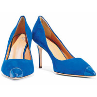 Giuseppe Zanotti藍色麖皮高踭鞋 $1,995（A）