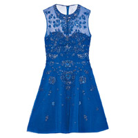 Zuhair Murad藍色珠飾刺繡紗裙 $12,045（A）