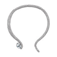 Atelier Swarovski Tigris銀色水晶頸鏈 $5,450（A）